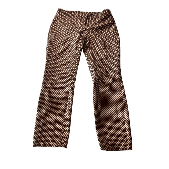 Cynthia Rowley Pants - Cynthia Rowley Geometric Diamond Print Slim Ankle Pants Black Yellow Size 4